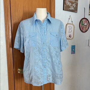 Alfred Dunner Blue Blouse - Women’s Size 12